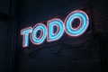 remove the open sign, it should only say TODO